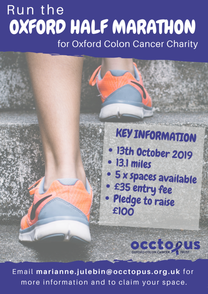 2019 Oxford Half Poster Oxford Colon Cancer Trust